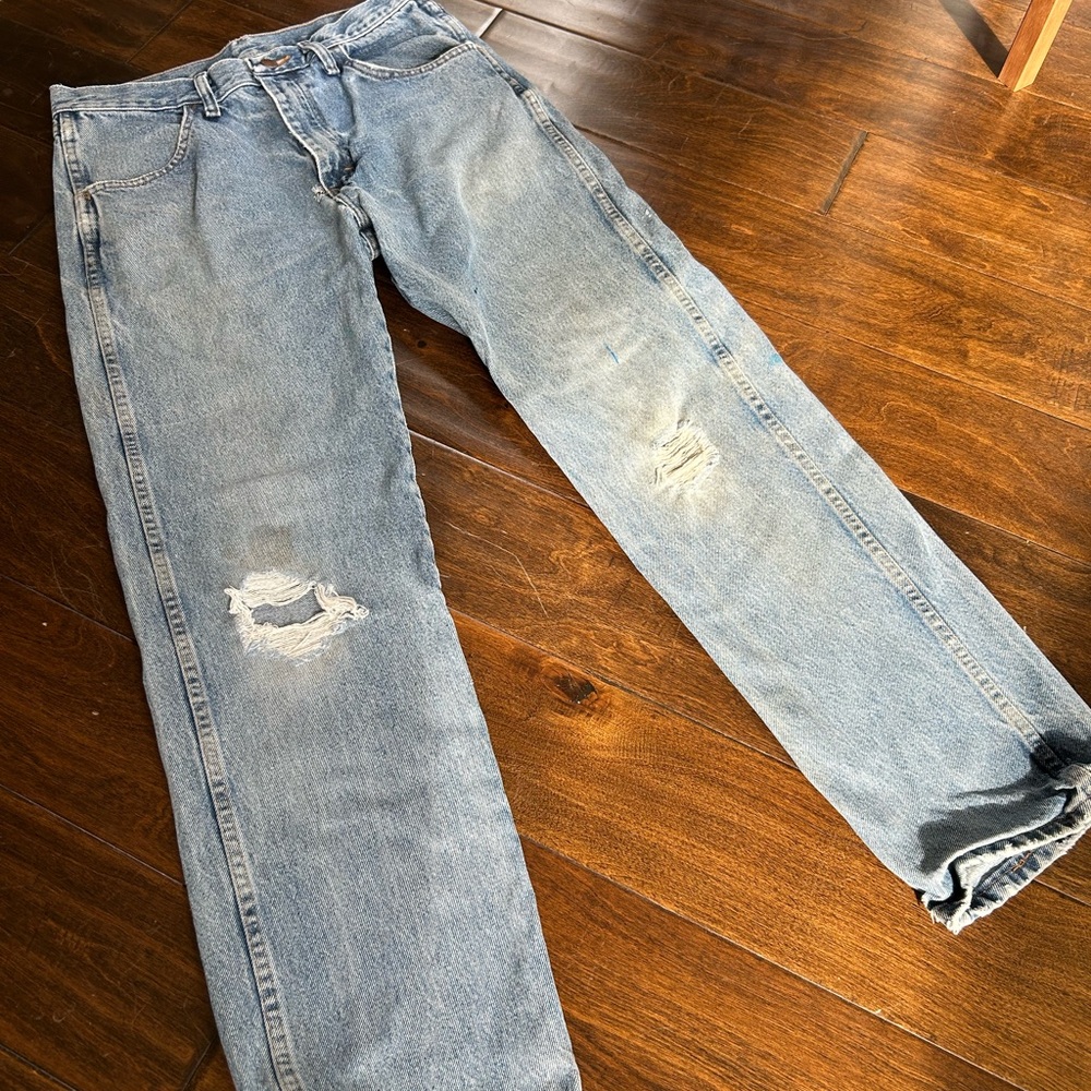 Vintage Rustler Straight-leg Jeans. 100% cotton.